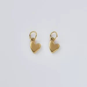 Gold Filled Heart Charm Pendant, Minimalist Love Heart Charm for DIY Jewelry Making Necklace Bracelet Supplies, Cute Charm Bulk, SCP237