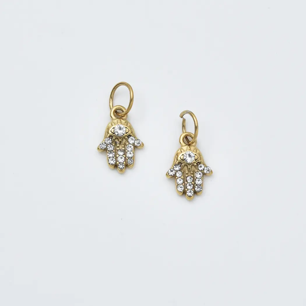 Gold Filled Butterfly and Hamsa Hand Charms, CZ Crystal Pendant, Jewelry Making Supplies, Necklace and Bracelet Connectors, Lot024 - Image 3