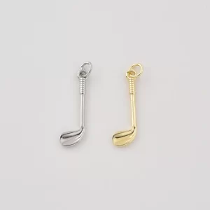 Gold Filled Golf Club Pendant Charm, Minimalist Sports Jewelry, Golf Inspired Charm, Gift for Men & Women, Everyday Necklace, CP2469