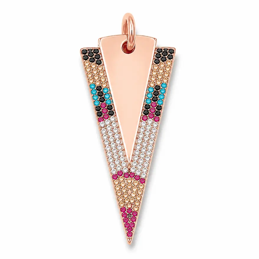 CZ Arrowhead Charm Pendant, Spike Drop Pendant, Colorful CZ Jewelry for Necklace Bracelet DIY Making Supplies, Gift for Her, CP005 - Image 6