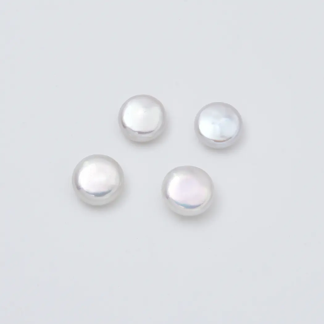 Freshwater Pearl 9mm 5A White Round Loose Beads Jewelry Supply Earring Necklace Making Sold By PAIR FWP128