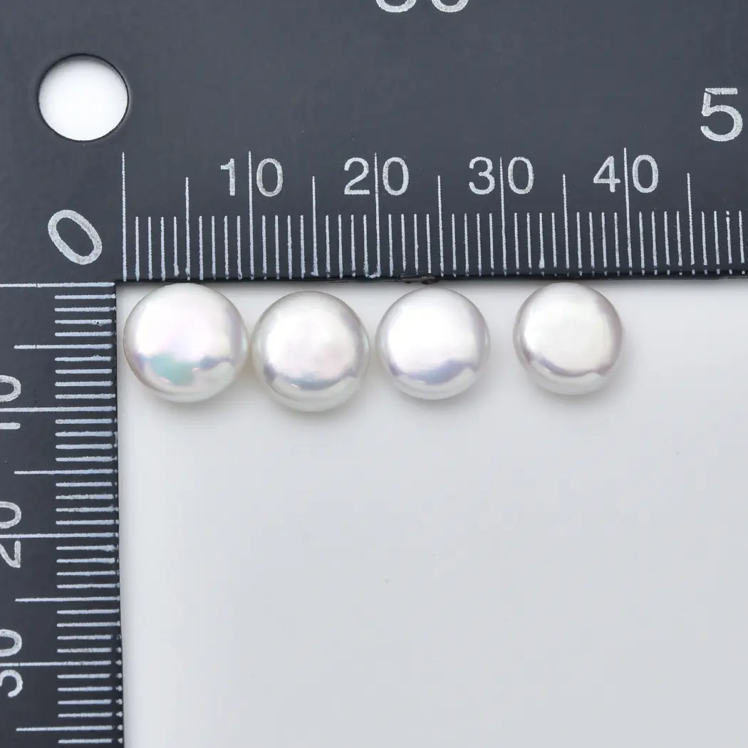 Freshwater Pearl 9mm 5A White Round Loose Beads Jewelry Supply Earring Necklace Making Sold By PAIR FWP128 - Image 4