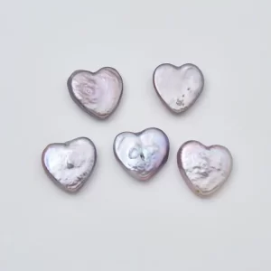 Purple Heart Pearl 12mm No Drill Freshwater Pearl Bead Jewelry Supply Charm Pendant Making FWP130