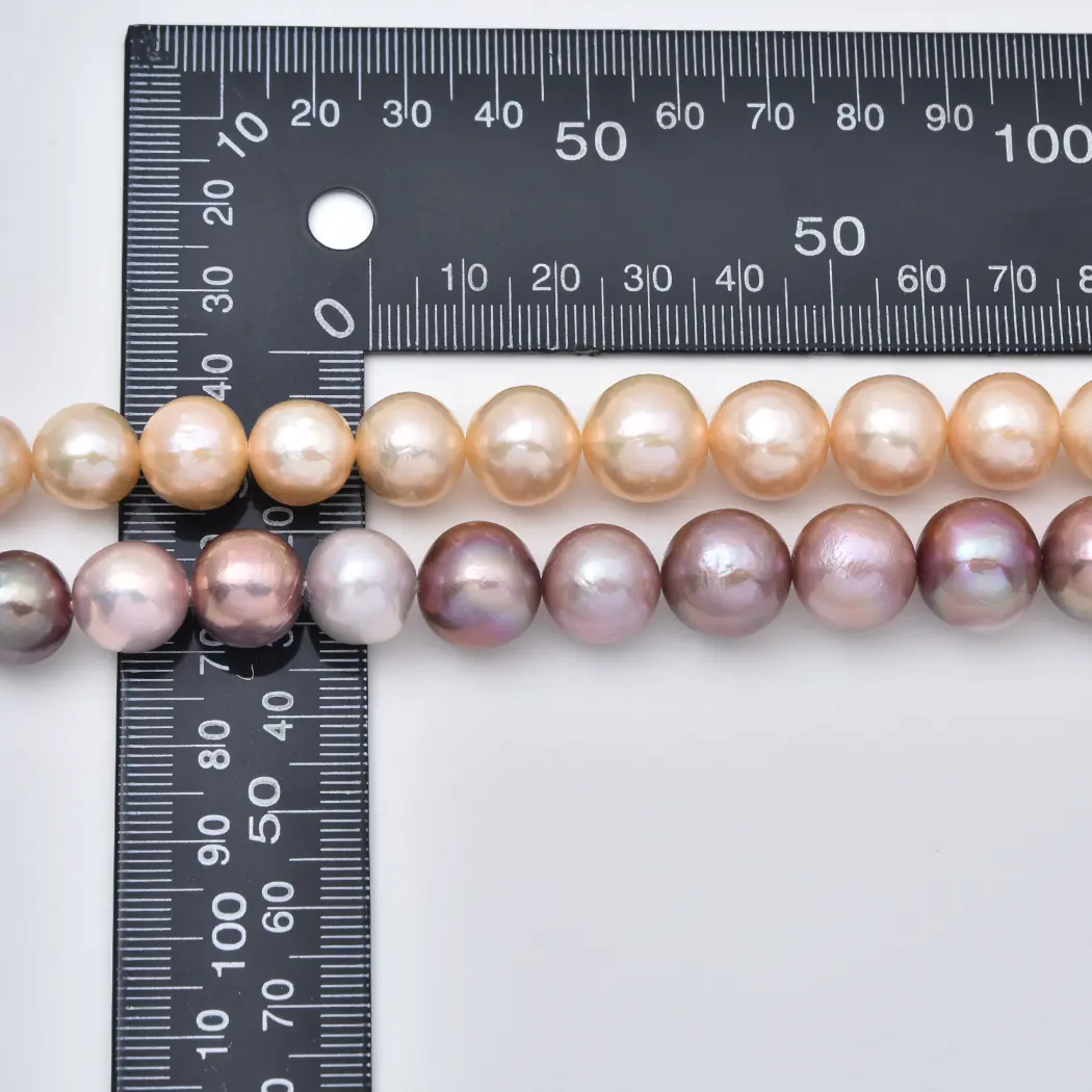 Edison Pearl 5A Large Round Pink Purple Freshwater Pearl Beads Strand Designer DIY Jewelry Making Supply FWP133 - Image 5
