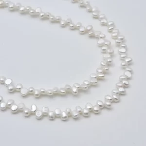 Keshi Pearl 3-4mm Top Side Drilled Freshwater Pearl Beads Tiny Organic Jewelry Making Accent Supply FWP134