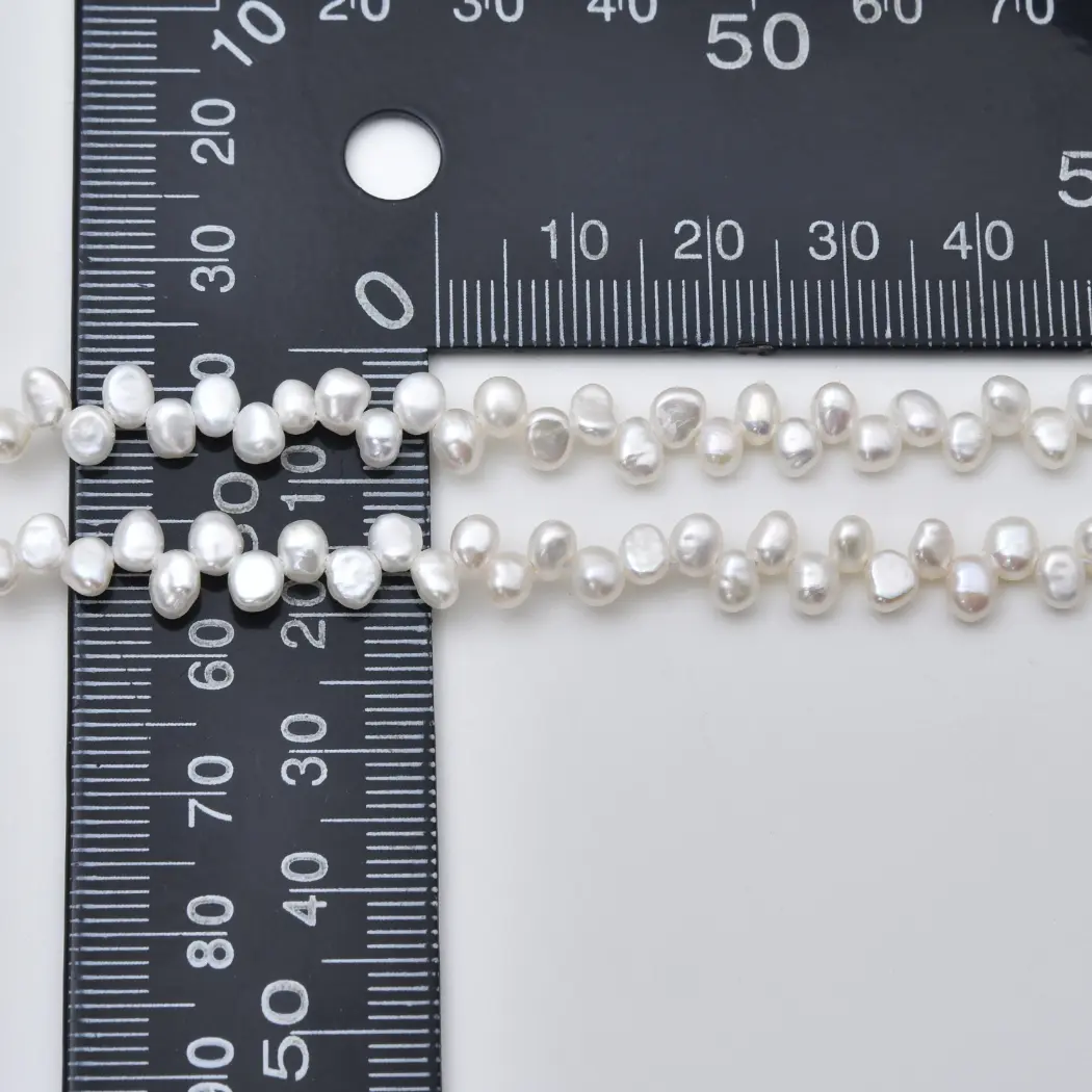 Keshi Pearl 3-4mm Top Side Drilled Freshwater Pearl Beads Tiny Organic Jewelry Making Accent Supply FWP134 - Image 7