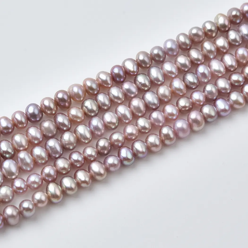 Seed Pearl 3.5-4mm Pink Oval Freshwater Pearl Strand Tiny Lustrous Beads For Delicate Jewelry Making Supply FWP137 - Image 3