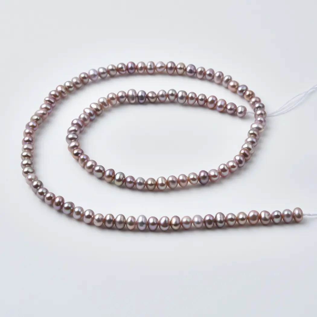 Seed Pearl 3.5-4mm Pink Oval Freshwater Pearl Strand Tiny Lustrous Beads For Delicate Jewelry Making Supply FWP137 - Image 4