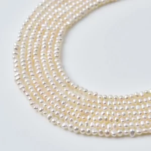 Seed Pearl 2mm Off White Freshwater Rice Beads Top Drilled Strand DIY Jewelry Making Supply FWP140