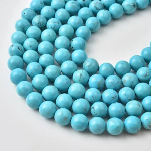 Sleeping Beauty Turquoise Natural Genuine 10mm Round Gemstone Beads For Jewelry Making Supply TUQ112
