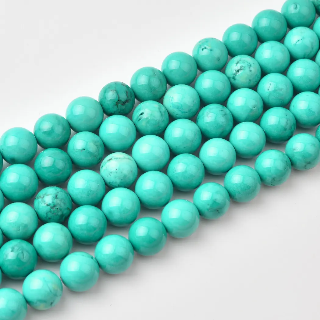 Morenci Turquoise Natural Genuine 10mm Round Gemstone Beads For DIY Jewelry Making Supply TUQ114 - Image 3