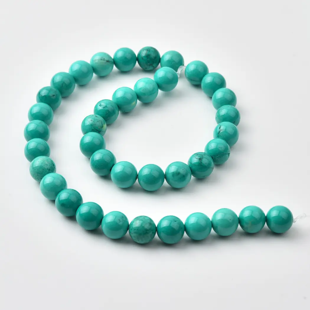 Morenci Turquoise Natural Genuine 10mm Round Gemstone Beads For DIY Jewelry Making Supply TUQ114 - Image 4