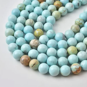 Dry Creek Turquoise Natural Genuine 10mm Round Gemstone Beads For DIY Jewelry Making Supply TUQ116