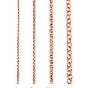 Rose Gold Cable Chain by the Foot, Round Rolo Link Chain for Necklace & Bracelet Making, Bulk Jewelry Supply, Gift for Her, CH354