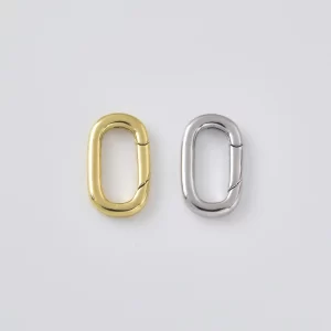 Gold Filled Oval Carabiner Clasp, Spring Lock Connector Clasp, Necklace Bracelet Clasp, Jewelry Findings, DIY Jewelry Supply, CL628