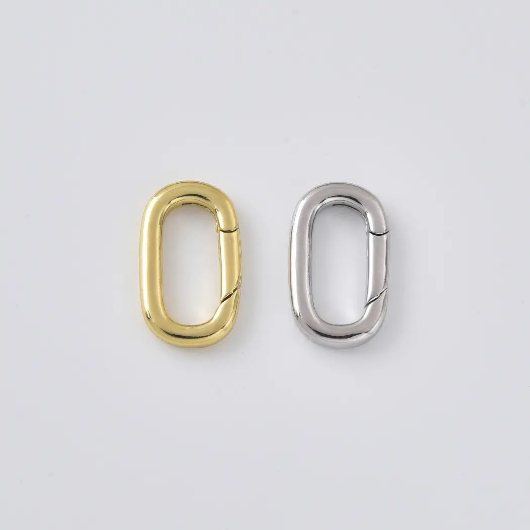 Gold Filled Oval Carabiner Clasp, Spring Lock Connector Clasp, Necklace Bracelet Clasp, Jewelry Findings, DIY Jewelry Supply, CL628