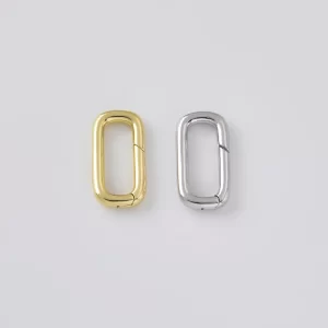 Gold Filled Rectangle Carabiner Clasp, Spring Lock Connector Clasp, Necklace Bracelet Clasp, Jewelry Findings, DIY Supply, CL629