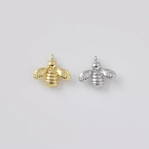Gold Filled Bee Charm, Honey Bee Pendant, Bumblebee Jewelry Finding, Insect Charm for Necklace Bracelet DIY Jewelry, Animal Charm, CP2475