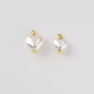 Gold Filled MOP Shell Heart Charm, Mother of Pearl Heart Pendant, Shell Jewelry Finding for Necklace Bracelet DIY, Gift For Her, CP2480