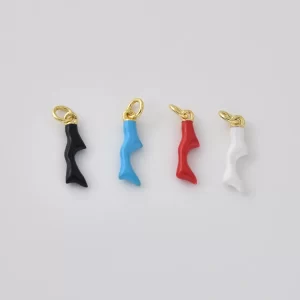 Gold Filled Enamel Coral Branch Charm, Colorful Ocean Coral Pendant, Sea Life Charm for Necklace Bracelet Jewelry Making, CP2504