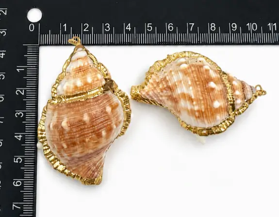 Gold Filled Natural Shell Pendant, Large Real Seashell Charm, Ocean Beach Shell Pendant, Coastal Jewelry Making Supply, Gift for Her, CP2515 - Image 3