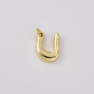 Gold Filled Horseshoe Pendant, Lucky Horseshoe Charm, Minimalist Lucky Charm, Western Jewelry Pendant, DIY Jewelry Supply, CP2523