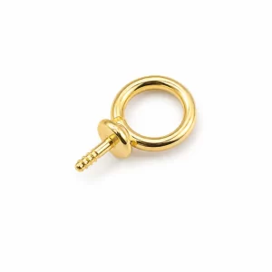 Gold Filled Screw Eye Pin Bail Connector for Pearl Pendant DIY Jewelry Making, 6mm Mini Eyelet Bails, DIY020