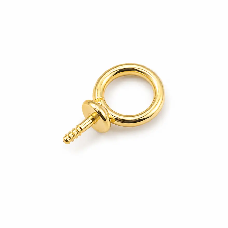 Gold Filled Screw Eye Pin Bail Connector for Pearl Pendant DIY Jewelry Making, 6mm Mini Eyelet Bails, DIY020