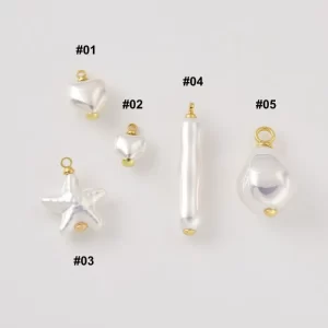 Gold Filled MOP Shell Charm Pendant, Heart Star Teardrop Stick Mother of Pearl Pendant for DIY Jewelry Necklace Bracelet, Lot032