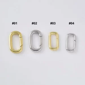 Gold Filled Oval Carabiner Clasp, Push Gate Connector Clasp, Locking Link for Necklace Bracelet Chain DIY Jewelry, Gift for Her, Lot033