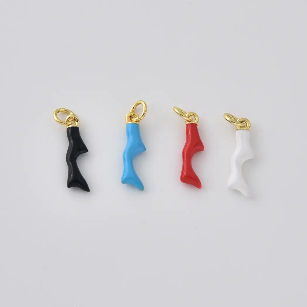 Gold Filled Enamel Coral Branch Charms, Colorful Sea Coral Pendant, Ocean Jewelry Charm for Necklace Bracelet Earrings, Lot035 - Image 3