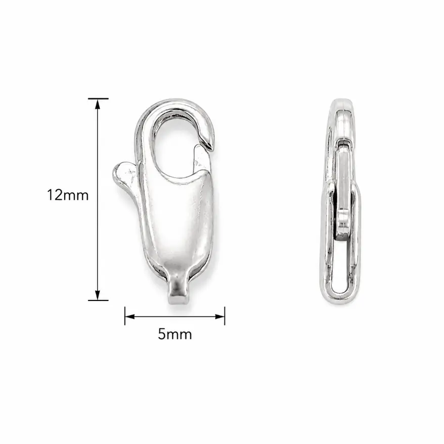 Silver Lobster Clasp, Jewelry Clasp, Necklace Clasp, Bracelet Clasp, Jewelry Finding, DIY Jewelry Supply, Silver Clasp, Gift for Her, CL533 - Image 3
