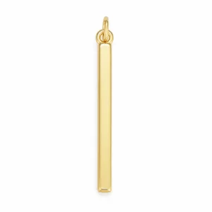 Gold Filled Mini Bar Pendant Charm, Minimalist Rectangle Stick Charm, Vertical Bar Necklace Pendant for Jewelry Making, Gift for Her, CP046A