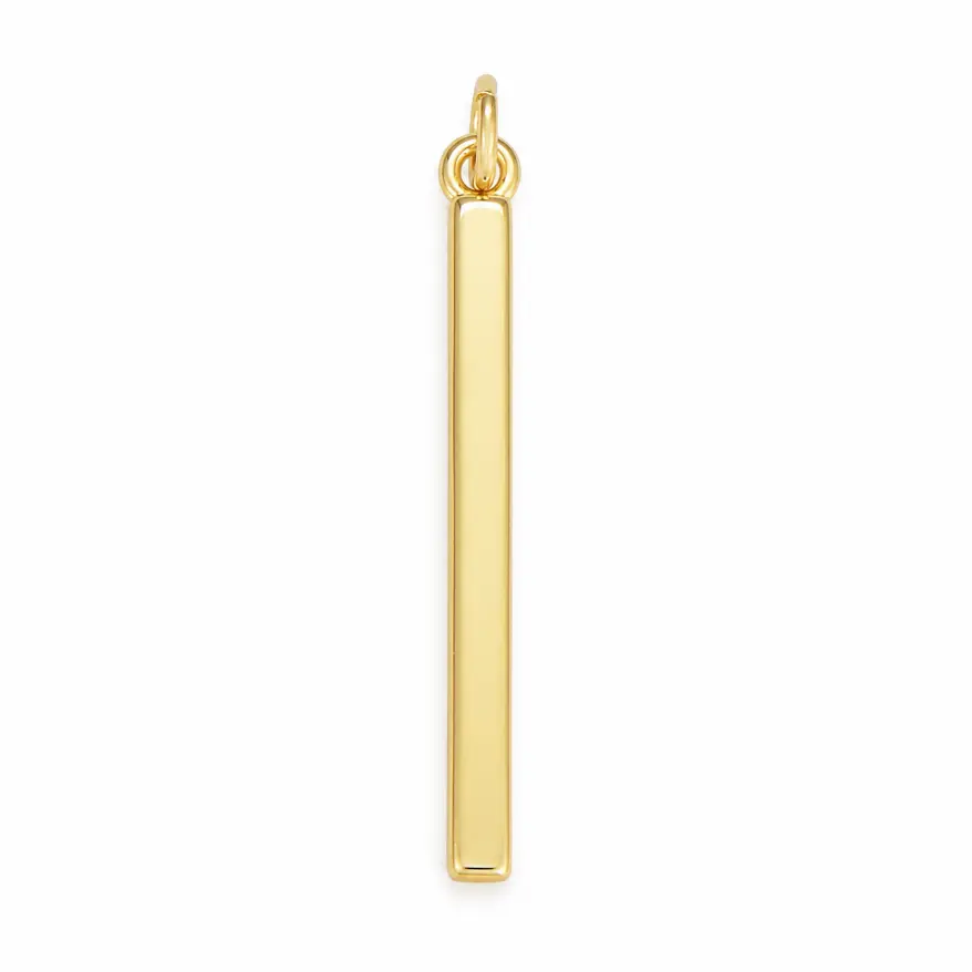Gold Filled Mini Bar Pendant Charm, Minimalist Rectangle Stick Charm, Vertical Bar Necklace Pendant for Jewelry Making, Gift for Her, CP046A