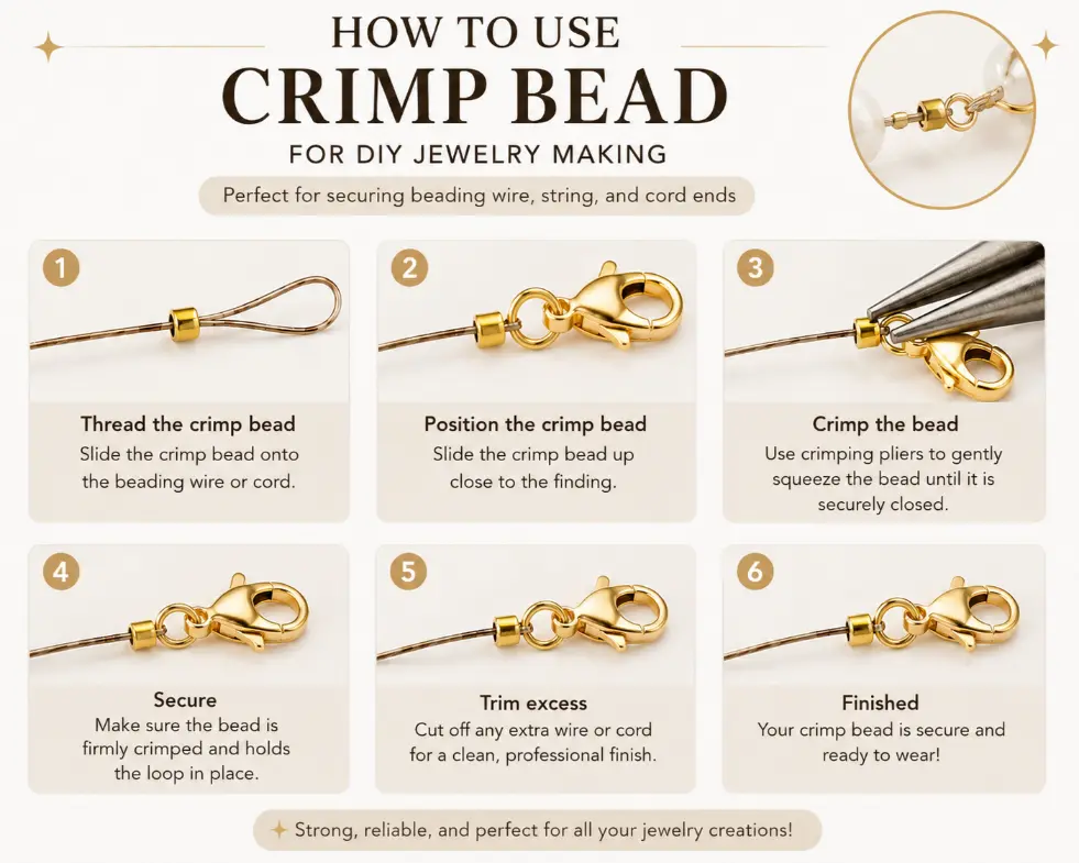 Gold Filled Crimp Beads, Seamless Tube Beads, Necklace & Bracelet Findings, DIY Jewelry Making Supplies, Gift for Her, DIY023 - Image 5