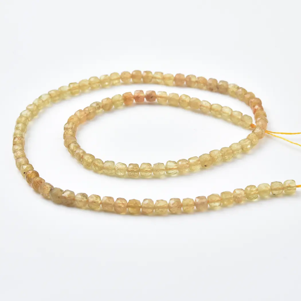 Citrine Beads Natural Faceted Cube 4mm Yellow Gemstone Strand for DIY Jewelry Making Supplies PRP1197 - Image 4