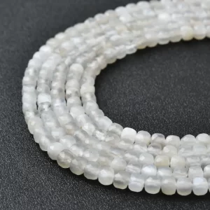 Rainbow Moonstone Beads Natural High Quality Square Cube Faceted Gemstone Strand for Jewelry Making DIY PRP1209