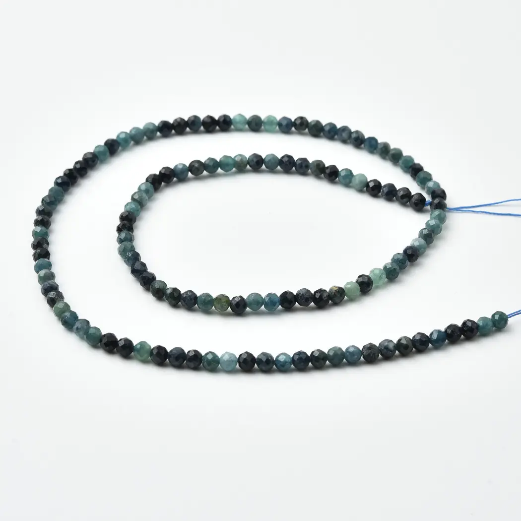 Blue Tourmaline Natural Gemstone 3mm Micro Faceted Round Beads Full 15.5 Inch Strand Supply PRP1221 - Image 4