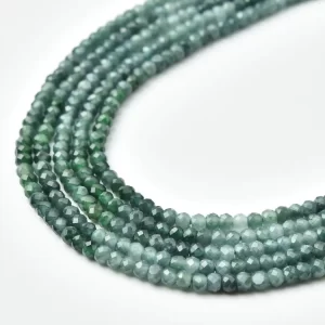 Jadeite Natural AAA Imperial Green 3mm Micro Faceted Round Beads 15.5 Inch Full Strand PRP1225