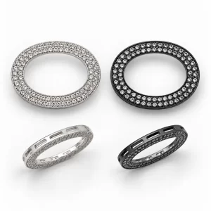 Pave Oval Spacer Bead, Crystal Rhinestone Connector Bead, Oval Link Bead for Bracelet & Necklace Jewelry Making, BD194