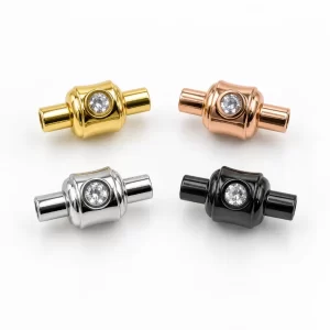 Gold Filled CZ Push Button Barrel Clasp, Jewelry Making Clasp, Necklace Bracelet Closure, Cord End Clasp, Jewelry Finding, CL635