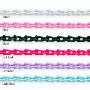 Enamel Pop Chain, Colorful Metal Link Chain, Retro U Shape Chain for Necklace Bracelet Jewelry Making Supplies, CH224
