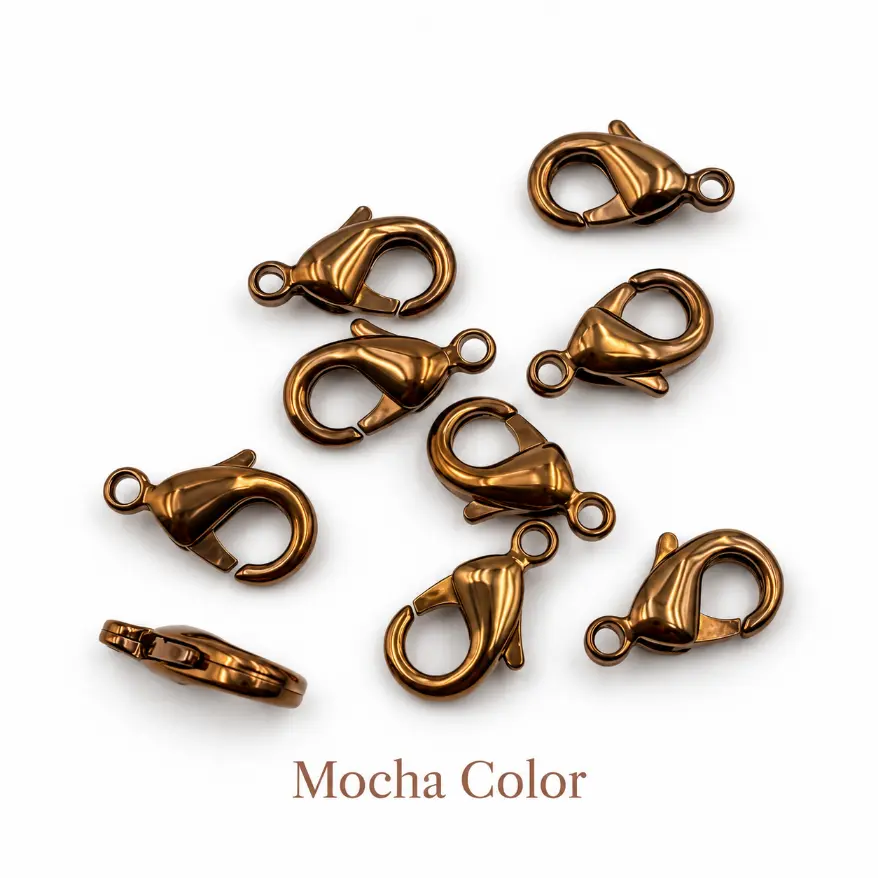 Mocha Lobster Clasp, Brown Trigger Claw Clasp, Dark Bronze Jewelry Making Findings for Bracelet Necklace Chain, Bulk Jewelry Supplies, CL424