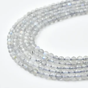 Labradorite Beads Natural Blue Flash Micro Faceted Round 4mm Gemstone Strand Jewelry Making PRP1234
