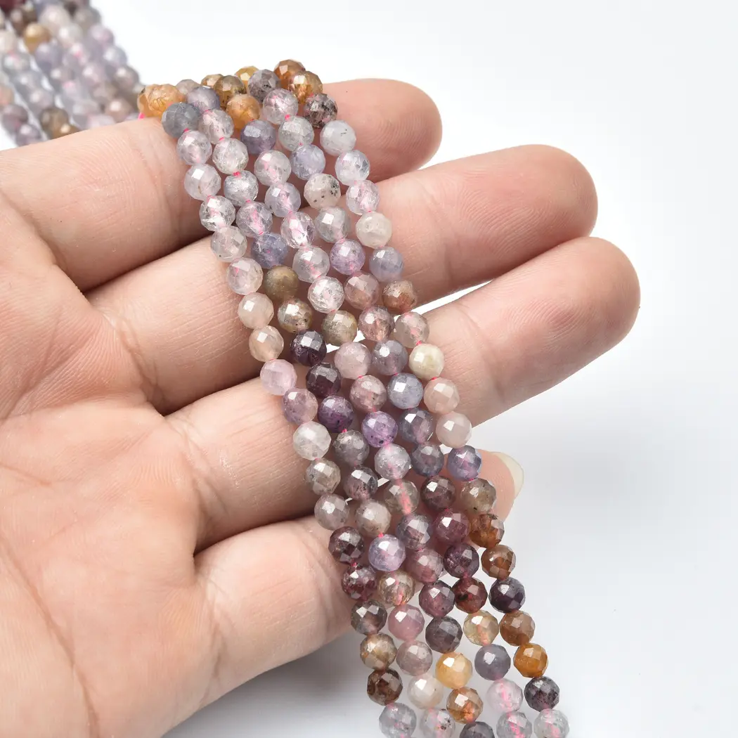 Colored Spinel Faceted Round Beads 4mm Natural Genuine Gemstone Full Strand Mixed Palette for Jewelry Making PRP1243 - Image 2