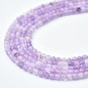 Lavender Jade Faceted Round Beads 4mm Natural Light Purple Genuine Gemstone Full Strand Healing Stone Supply PRP1246