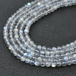 Labradorite AA Faceted Round Beads 4mm Natural Gray Blue Flash Genuine Gemstone Full Strand Jewelry Supply PRP1256