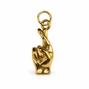 Stainless Steel Fingers Crossed Hand Charm, Hand Gesture Pendant, Lucky Hand Jewelry Finding, DIY Necklace Bracelet Charm, SCP248